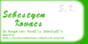 sebestyen kovacs business card